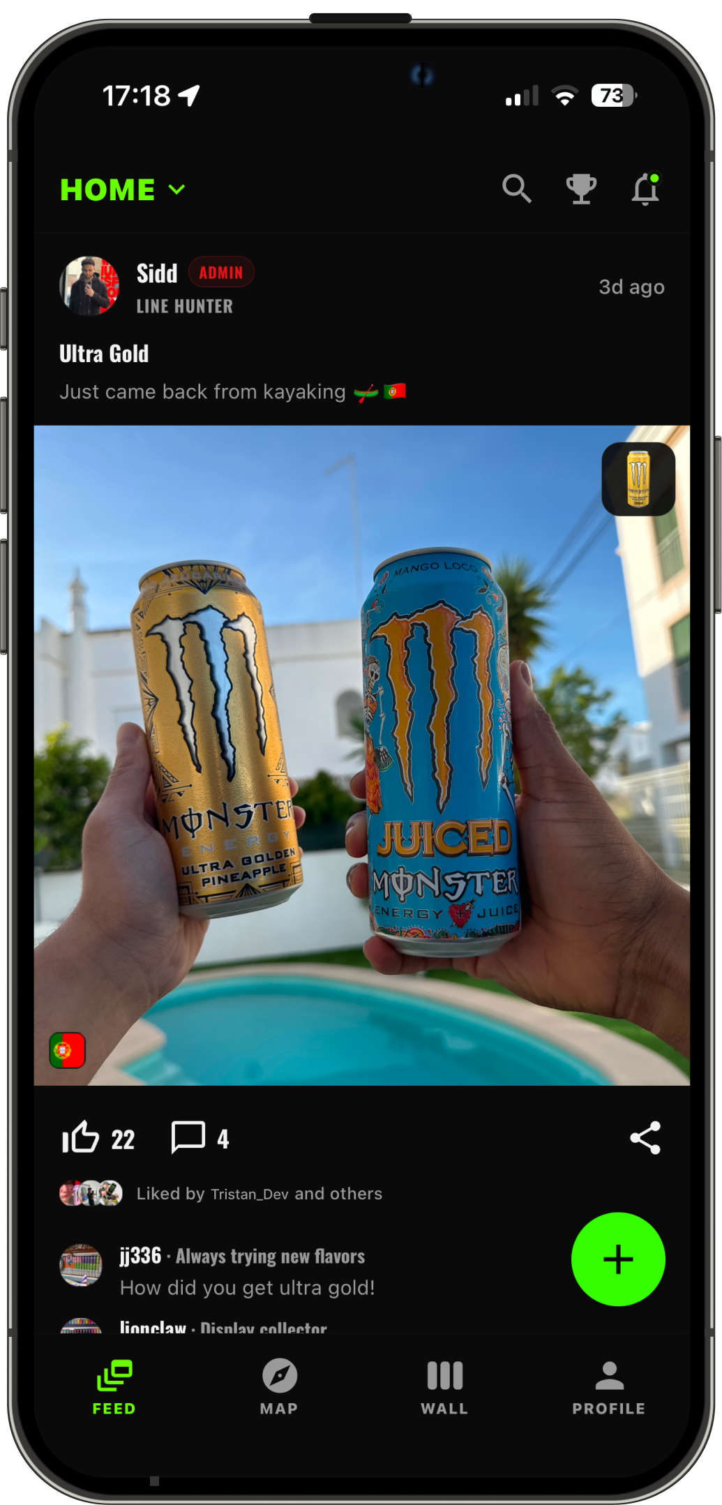 BeastVault home feed with posts