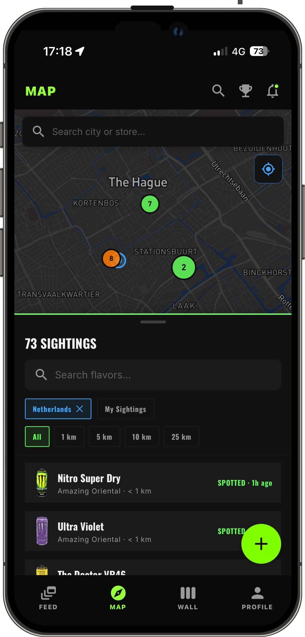 BeastVault map of sightings