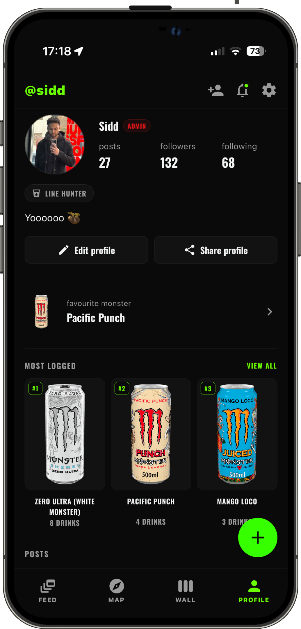 BeastVault profile screen